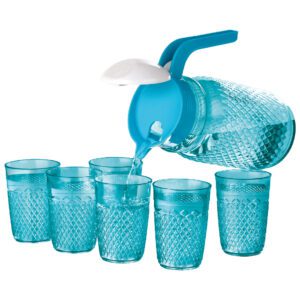Dew Jug with 6 Pcs Glass Set
